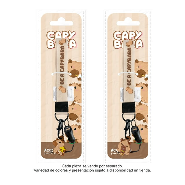 Accesorio para Celular Prichos Capybara Varios Modelos de Textil Plástico Metal y PVC 1 Pieza