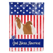 Carolines Treasures BB3346GF USA Patriotic Shih Tzu Flag Garden Size Small multicolor