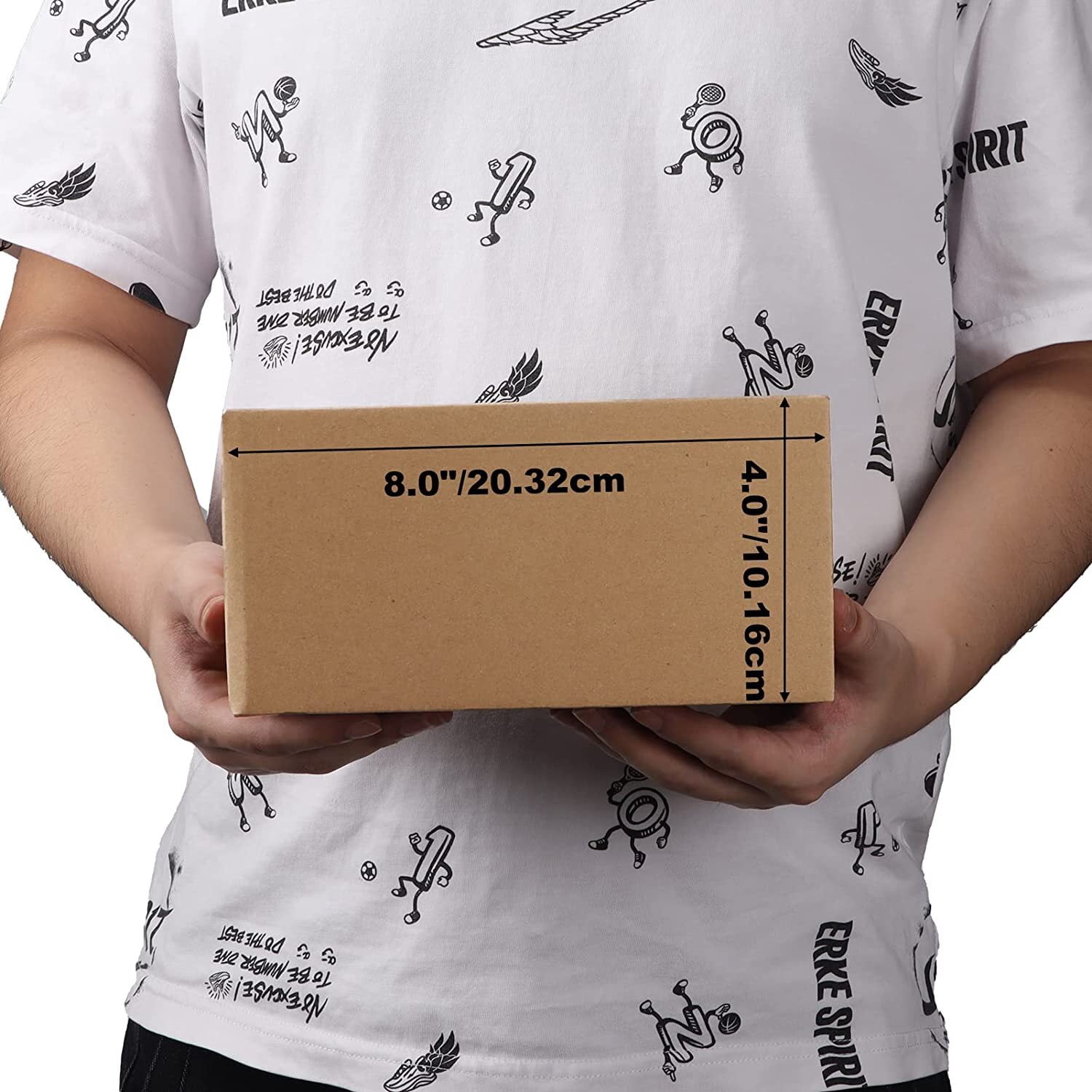 Calenzana 40 Pack 8x6x4 Shipping Boxes, Corrugated Cardboard Box for Shipping and Mailing, Brown, Recycled
