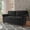 Black, variant on 57" Modern Black 2-Seater Corduroy Sofa with Removable Cushions, Padded Armrests, High-Rebound Sponge, Solid Wood Frame, Easy Assembly for Living Room, Bedroom, Office