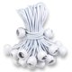 thumbnail image 1 of Cordones de 6 pulgadas, 50 unidades de bridas de bolas de lona blanca, amarres de toldo resistentes para acampar, refugio, carga, pantalla de proyector, 1 of 5