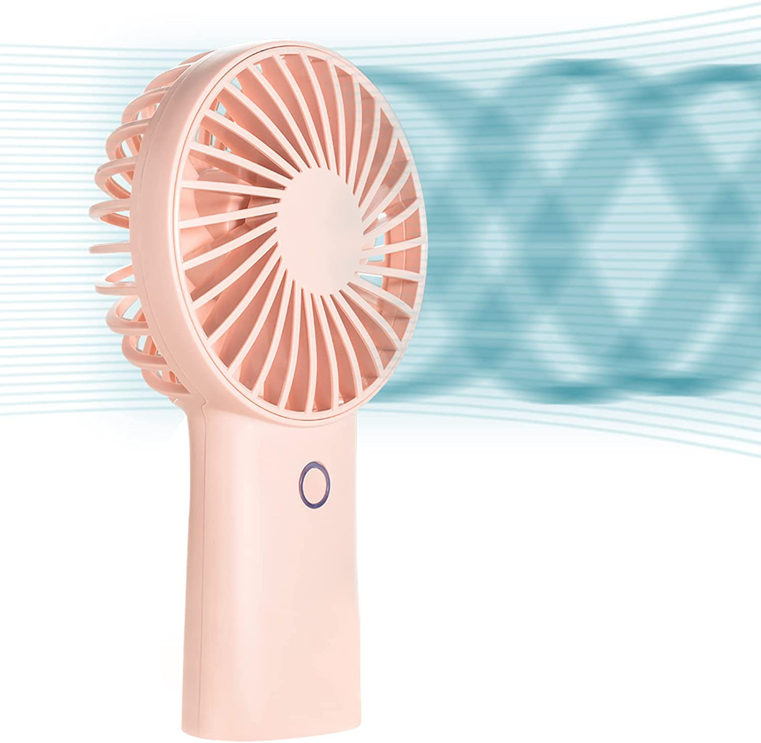 20H Max Cooling Time Mini Hand Fan 4000mAh USB Rechargeable Personal Fan Battery Operated Small Fan with 3 Speeds for Travel/Eyelash/Makeup/Office-Blue JISULIFE Handheld Portable Fan 