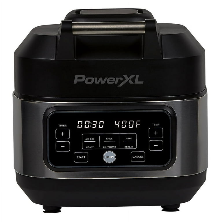 POWER XL Grill Air Fryer Combo Plus 6 QT 12 In 1 Stainless Steel
