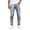 Light Blue, variant on Wrtxtat Men's Motorcycle Jeans Durable Rip-Stop Slim Fit Straight Denim Pants Stretchy Y2K Hip Hop Streetwear Baggy Trousers Light Blue XS