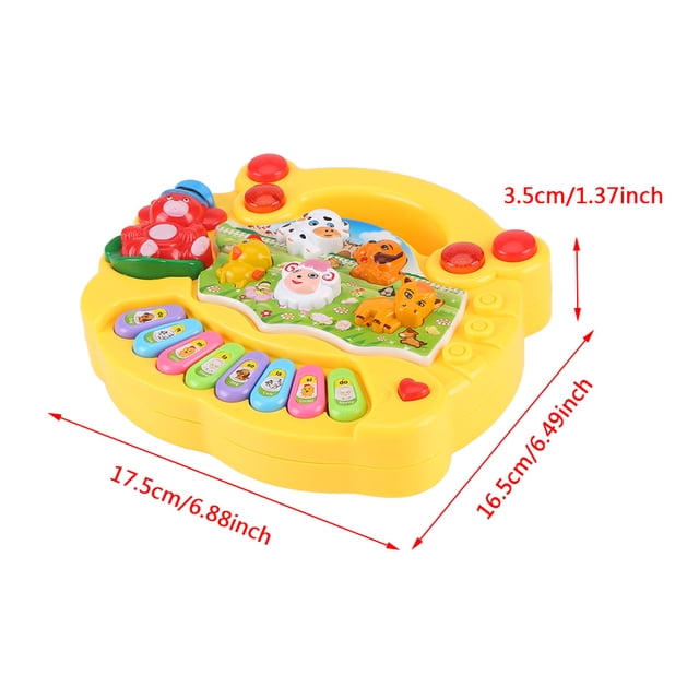 Bebé Musical Educativo Piano Juguete Animal Granja Desarrollo Música Juguetes Niños Regalos Amarillo Ticfox