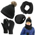 thumbnail image 3 of Bocaoying Winter Hat Scarf Gloves and Ear Warmer, Warm Knit Beanie Hat Touch Screen Gloves Set Winter Gifts Neck Scarves for Women, 3 of 7