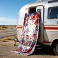thumbnail image 5 of PureCasa 4th of July Floral Blanket, Flowers Patriotic Independence Day Print Soft Warm Throw Blankets American Flag Throw Blanket for Home Sofa Bed Holiday Decoration, 5 of 9