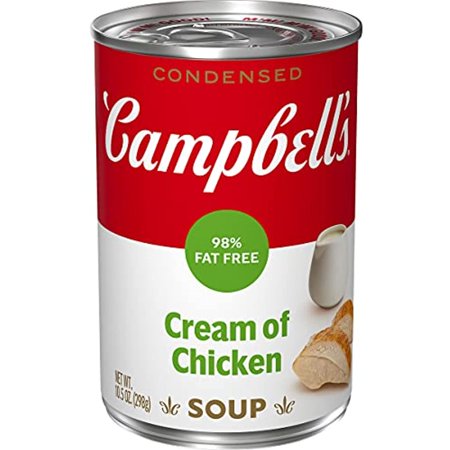 Campbells Condensed Soup 98% Fat Free, Cream Of Chicken, 10.5 Oz