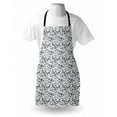 thumbnail image 4 of Garden Apron, Greyscale Design Blossoming Flora Autumn Season Bouquet Hand Drawn Pattern, Unisex Kitchen Bib with Adjustable Neck for Cooking Gardening, Adult Size, Charcoal Grey Ivory, by Ambesonne, 4 of 4