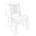 thumbnail image 4 of Monarch Specialties Dining Chair, Set Of 2, Side, Upholstered, Kitchen, Dining Room, Pu Leather Look, Wood Legs, Brown, Transitional, 4 of 4