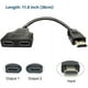 thumbnail image 3 of Cable adaptador divisor Hdmi divisor HDMI 1 entrada 2 salida conector macho HDMI, 3 of 5