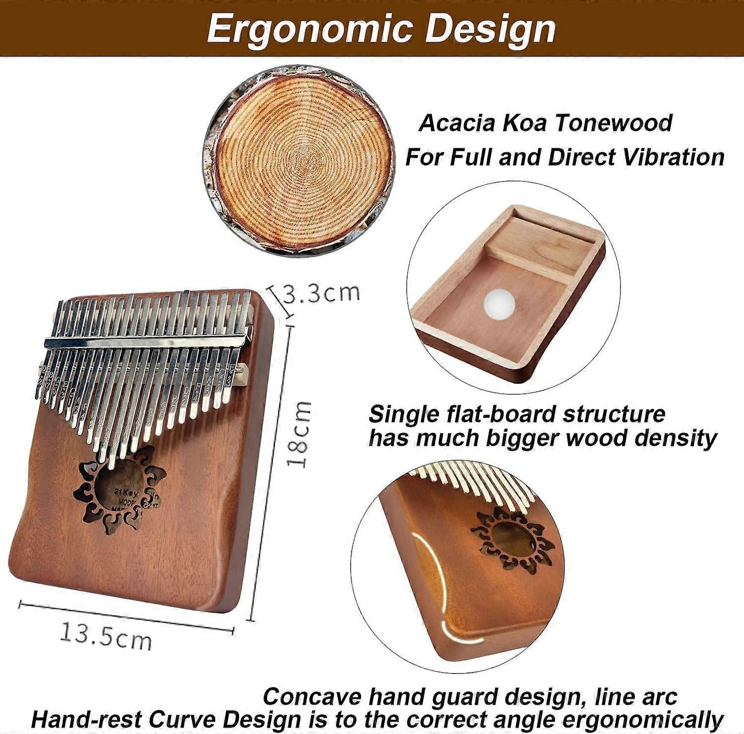 17 Keys Mahogany Marimba Instrument Thumb Piano Portable Mbira Sanza Finger Piano With Learning Instructions Tuning Hammer Dielianhua