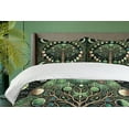 thumbnail image 5 of Ambesonne Green Duvet Cover Set, Tree of Life Enhance Night, Queen, Black Ecru Fern Green, 5 of 5