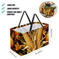 thumbnail image 2 of Thanksgiving corn Large Foldable Oxford Cloth Storage Bin Shopping Basket Shopping Bag Grocery Bags, 2 of 7