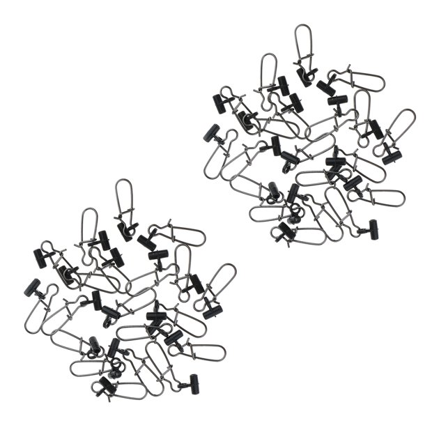 40Pcs Corredizo Sunnimix Snap Enganchado Swivel Conector de Línea Seguridad Pesca