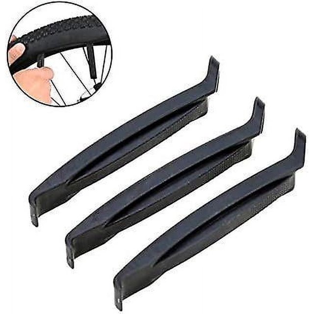 BRILLAR Kit de reparación de palanca de neumáticos de bicicleta, juego de 3 varillas de plástico de nailon para neumáticos (negro)
