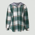 thumbnail image 4 of Jackets For Girls Girls Fall Shirts Girls Flannel Long Sleeve Shirts Button Down Plaid Shacket Jackets Casual Blouses Tops, 4 of 5