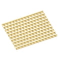 thumbnail image 1 of Uxcell 10pcs Brass Rods (6mm)1/4 Inch x (100mm)4 Inch Brass Solid Round Bar for Knife Handles Pin DIY Craft, 1 of 6