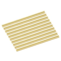 Uxcell 10Pcs Brass Rods 0.24 x 3.94" Brass Solid Round Stock Lathe Bar for Knife Handles Pin DIY Craft Model Plane