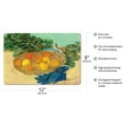thumbnail image 2 of Still Life of Oranges and Lemons with Blue Gloves - From an Original Color Painting by Vincent Van Gogh c.1889 - 8 x 12 inch Vintage Metal Tin Sign, 2 of 4