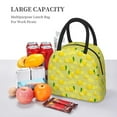 thumbnail image 5 of Yiaed Bright Lemons Print Lunch Bag Adult Insulated Lunch Box, Leakproof Cooler Food Lunch Containers Reusable High Capacity Lunch Tote Bags-One Size, 5 of 6