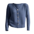 thumbnail image 4 of Kaondbfi Cardigan for Women, V Neck Long Sleeved Cardigan Loose Fitting Sweater Knitwear Womens Winter Coat, 4 of 5
