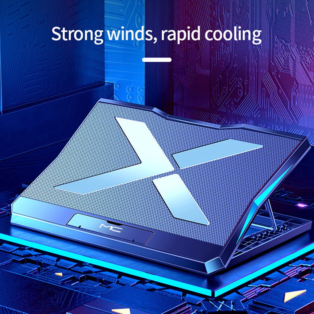ZPAQI Foldable Laptop Base Stand for 12-17inch Notebook with Six Cooling Fans 2xUSB