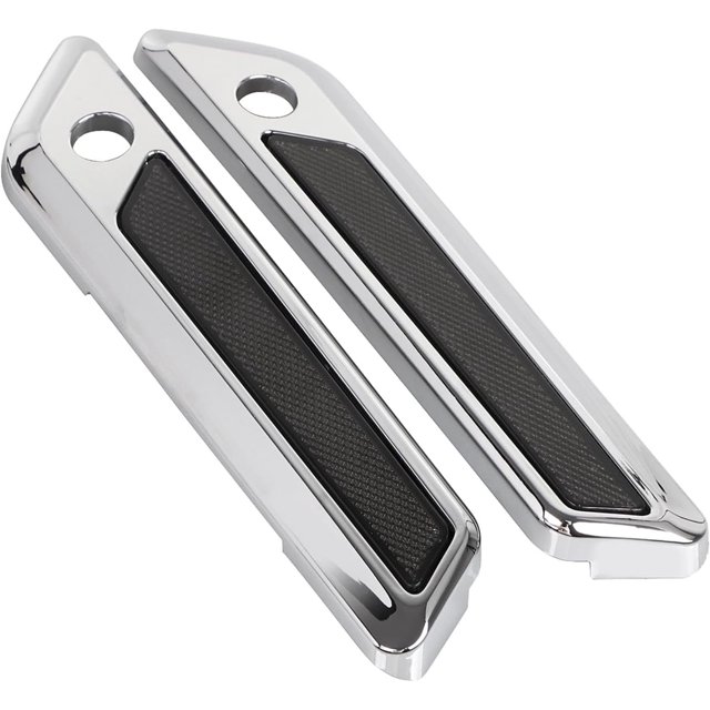 Adiestrillo de asiento con cubierta de rejilla cromada Reflectores de humo insertos compatibles para Harley Touring Road King Electra Street Glide FLHX Road Glide 2014 - 2023