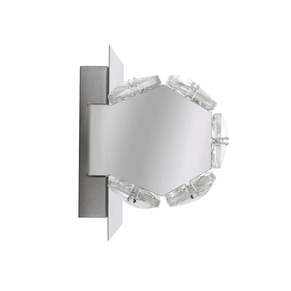 Keighley 18 in. Integrated LED Chrome Bathroom Vanity Light Fixture with Crystal Shade