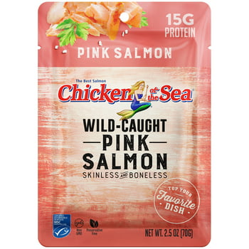 Chicken of The Sea Skinless less Wild Pink Salmon, 2.5 oz Pouch