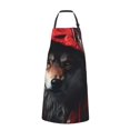 thumbnail image 3 of Cauagu Mysterious Hooded Wolf Aprons with Pockets,Waterproof Apron for Women,Kitchen Cooking Apron Adjustable Bib Aprons Chef Apron for Cooking,Drawing,Crafting, 3 of 8