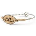 thumbnail image 1 of Mom You Are Loved Gold and Silver Tone One Size Fits Most Metal Bangle Clasp Bracelet, 1 of 3