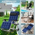 thumbnail image 6 of NAIZEA Outdoor Zero-Gravity Lounger Chair, Oversized XL Foldable Recliner with Cushion, Headrest, Cup Holder, Blue, 6 of 9