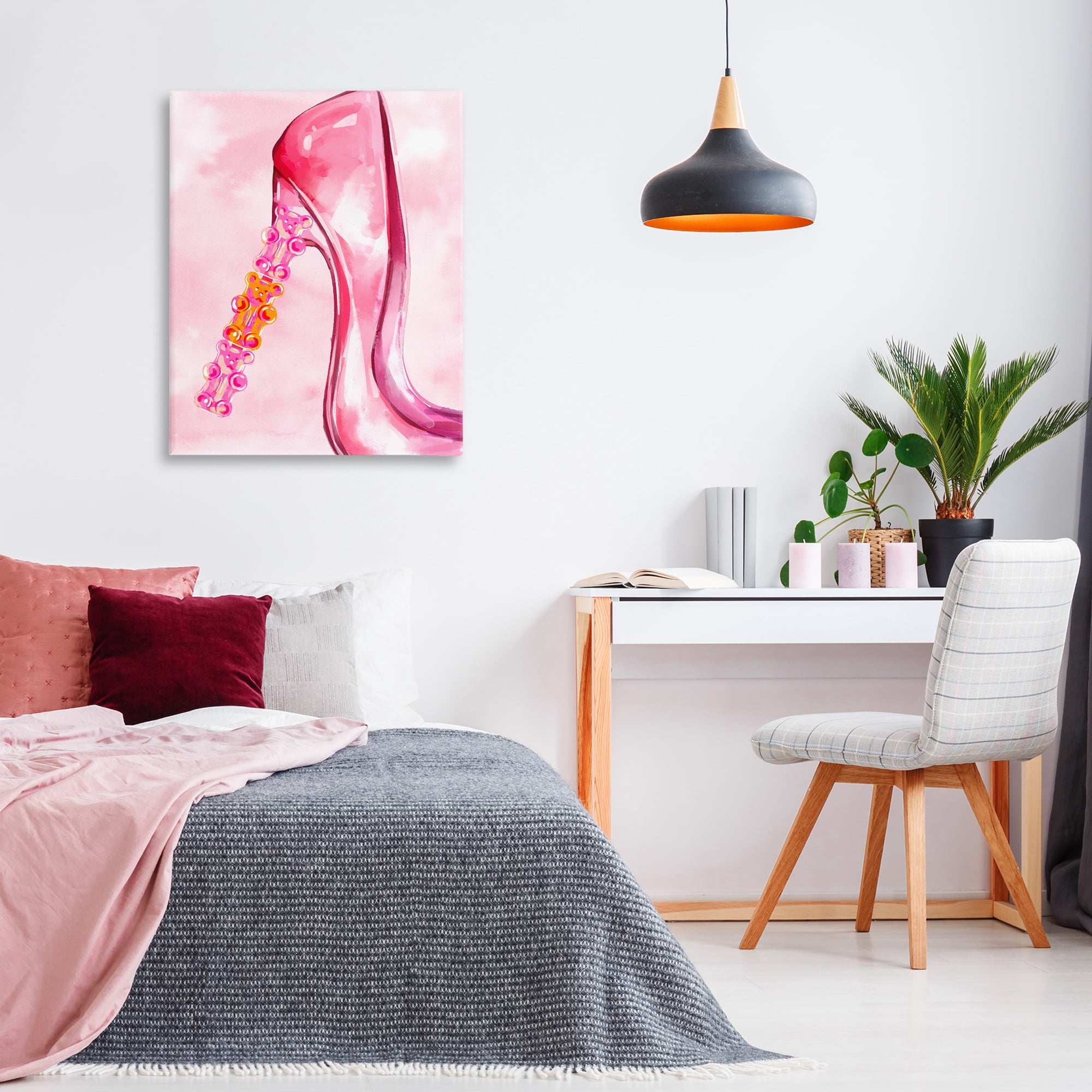 Stupell Industries Candy Bear Heel Beauty & Fashion Painting Gallery Wrapped Canvas Art Print Wall Art, 30 x 40