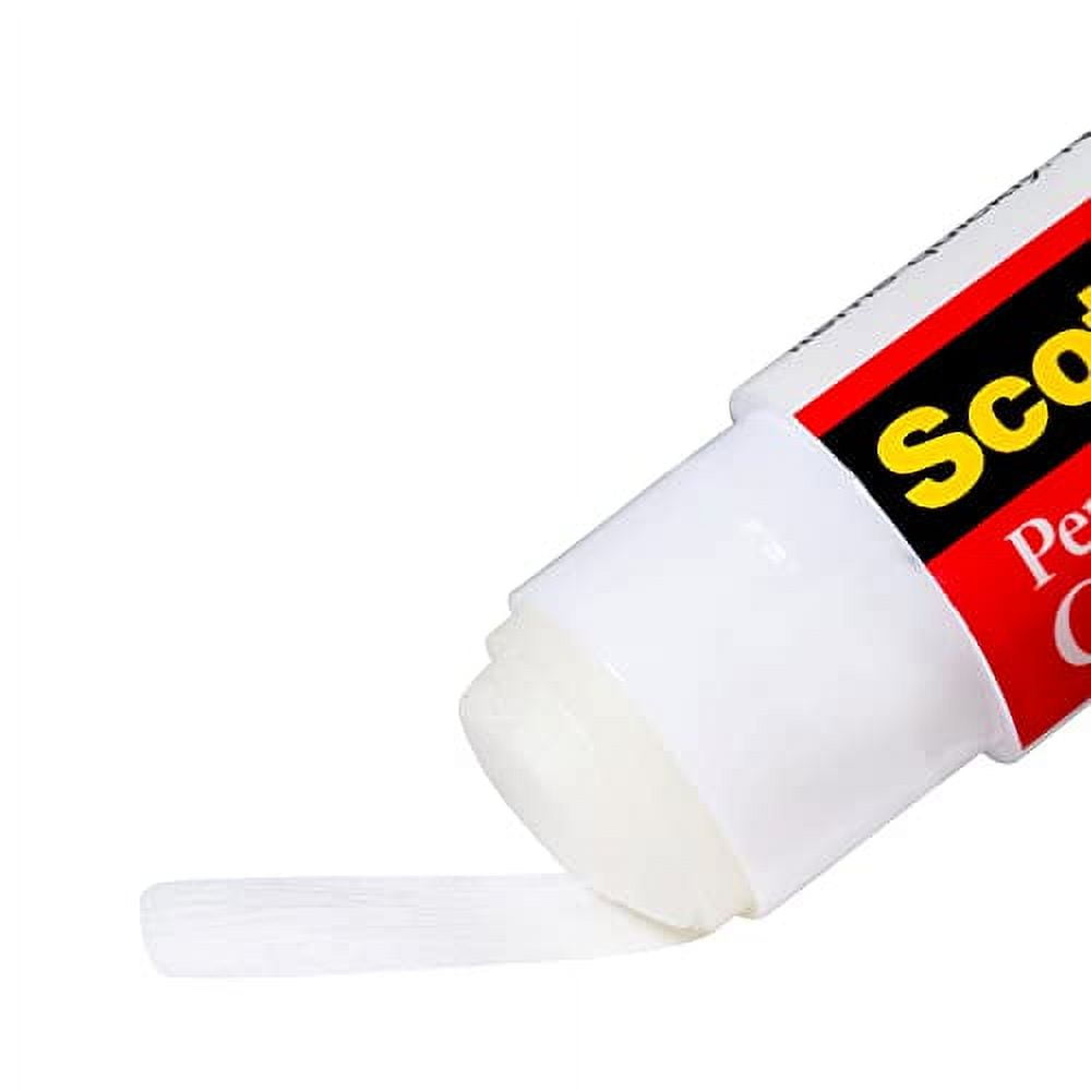 3M Scotch Permanent Glue Stick, White, .45 oz. 