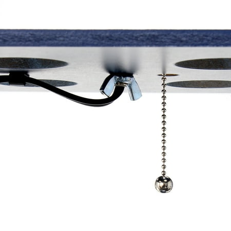 Simple Designs - Floor Lamp Etagere Organizer Storage Shelf with Linen Shade - Navy