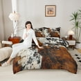 thumbnail image 4 of Manfei Cow Print 2pcs Bedding Comforter Set,Highland Cattle Twin Comforter Sets,Animal Print Breathable Bedding Set,Lightweight Abstract Room Decor,Reversible, 4 of 8