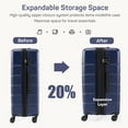 thumbnail image 2 of 24 Inch Luggage Suitcase, Hardside Expandable Rolling Suitcase with TSA Lock, , Checked-Medium Lightweight Luggage with Spinner Wheels, Blue, 2 of 9