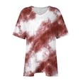 thumbnail image 3 of Tamaño Más Manga Corta Tops para las Mujeres, Casual V-Cuello Camiseta de la Blusa Sólida para el Verano, el Uso Diario Y Casual, 3 of 7