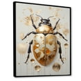 thumbnail image 2 of Designart "The Vintage Minimalism Of The Golden Beetle" Insects & Bugs Floater Framed Canvas Wall Art, 2 of 5