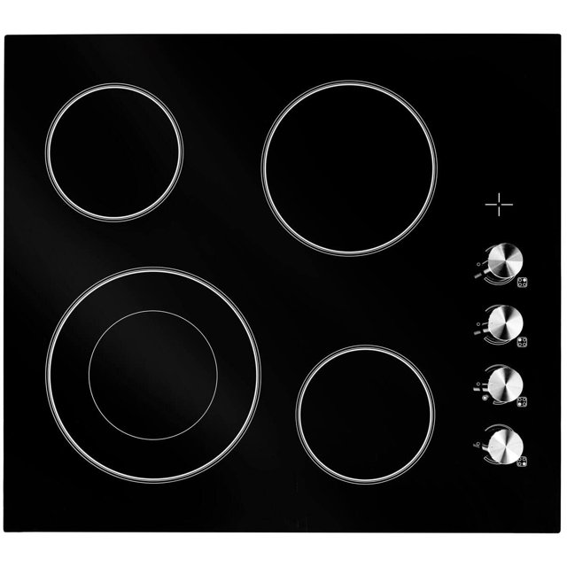 Estufa eléctrica FORTÉ F24CC4B, 4 quemadores, 60 cm, cristal cerámico