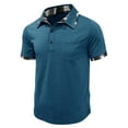 thumbnail image 4 of Aofany Casual T Shirts for Men Solid Turndown Collared Short Sleeve Tops Classic Pullover Shirts with Pocket Performance Tees Shirts, 4 of 6