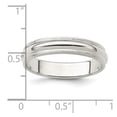 thumbnail image 3 of Auriga Fine Jewelry 925 Sterling Silver 4 mm Half Round Milgrain Band for Women Size 6, 3 of 6