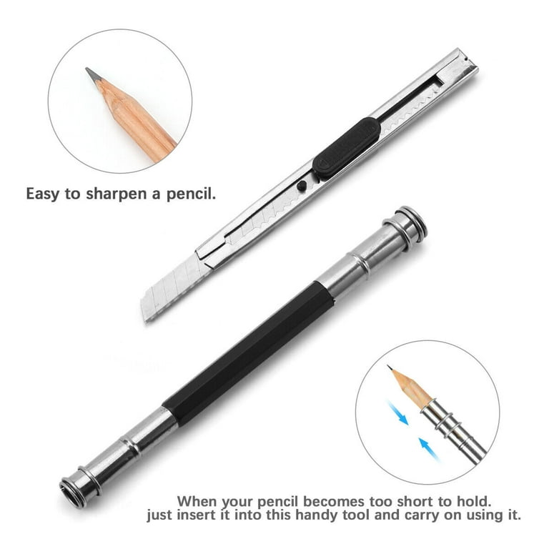 Professional Sketch Pencil Set 8 Pcs Essential Art Drawing Pencil Set  Graphite Pencils Extender Paper Pen Cutter Knife Eraser with Portable Case