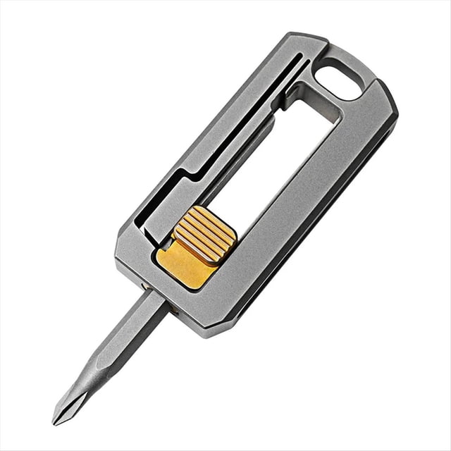 Destornillador de Aleación de Titanio, Combinación Magnética de Mantenimiento Pequeño, Herramientas Multifuncionales para Exteriores, Destornillador con