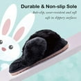 thumbnail image 5 of Drecage Kids Fluffy Slippers for Girls Open Toe Warm Fuzzy Slippers Bedroom House Shoes, 5 of 7