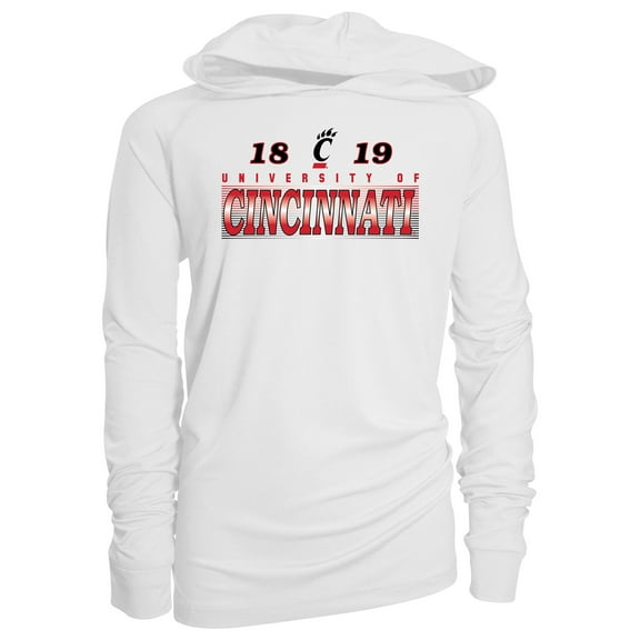 Youth Garb White Cincinnati Bearcats Marley Long Sleeve Raglan Hoodie Sunshirt