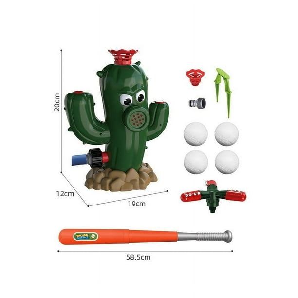 Juguete rociador de béisbol, lindos juguetes de agua de béisbol con forma de caracol con pelota y bate, juguetes de béisbol con salpicaduras de agua, rociador de agua de béisbol para jardín, patio y