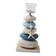 thumbnail image 4 of Candelabro de piedra náutica, pilar de playa, candelabro mediterráneo para el hogar Azul Blanco, 4 of 9