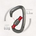 thumbnail image 3 of 12KN Aluminium Wiregate Lightweight Heavy Duty Large Strong Durable D-Ring Hooks Keychain Clips Set for Hammock, 3 of 8